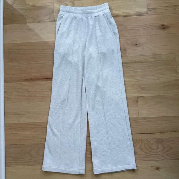 Varley Wide Leg Pant - Ivory Marl - Picture 8 of 12